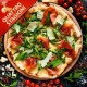 Pizza Quattro Stagioni med tomat, mozzarella, italiensk skinke, champignon, pepperoni og grillet artiskok