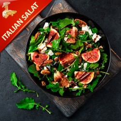 Italian Salat med skinke, mozzarella, friske tomater, basilikum og oliven
